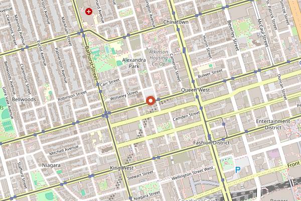 Map showing BarChef in Toronto