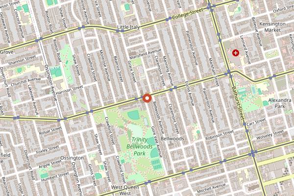 Map showing Cocktail Bar in Toronto