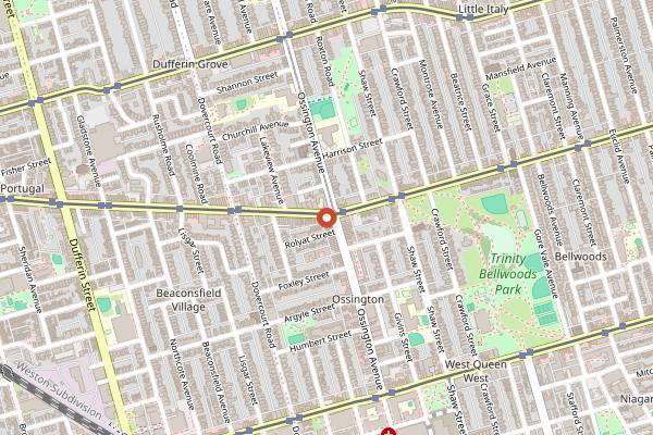 Map showing Communist's Daughter in Toronto