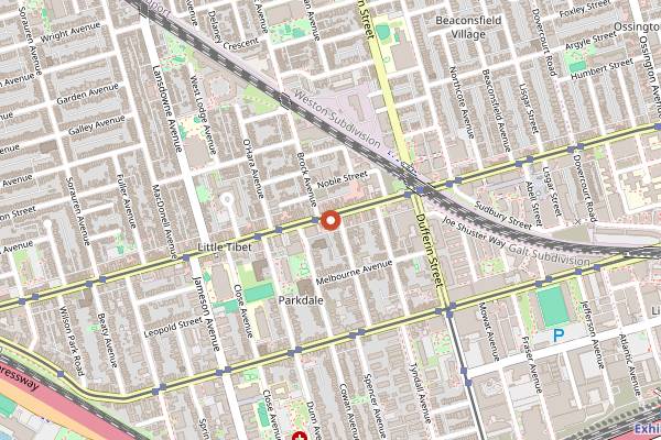 Map showing Miss Thing's in Toronto
