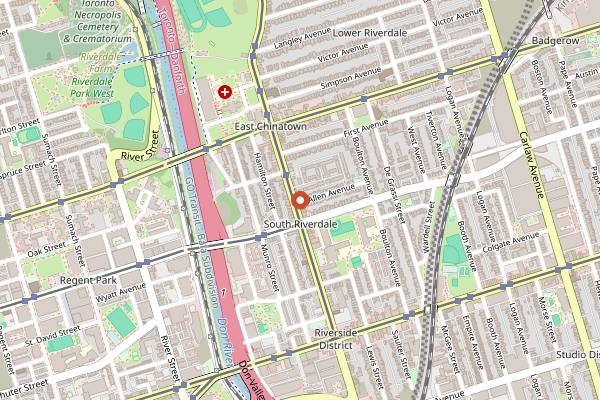 Map showing Lady Marmalade in Toronto