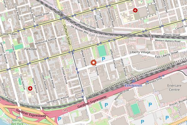 Map showing School in Toronto