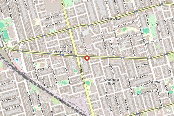 Map showing The Federal in Toronto
