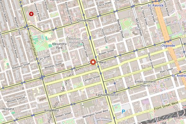 Map showing Banh Mi Boys in Toronto