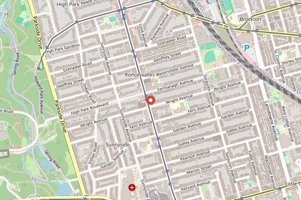 Map showing Lit Espresso Bar in Toronto