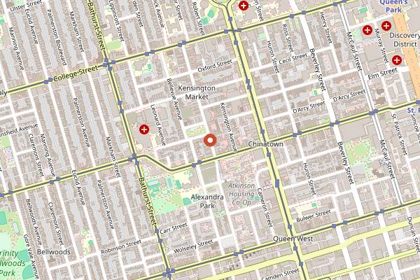 Map showing Soluna in Toronto