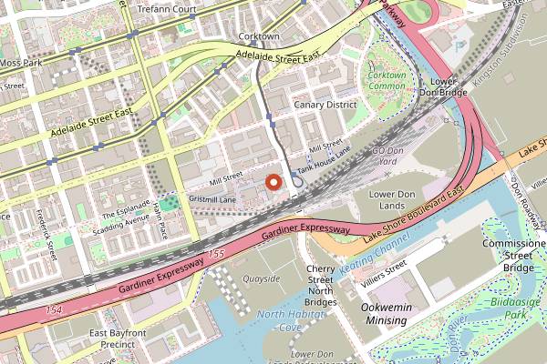 Map showing Cluny Bistro and Boulangerie in Toronto