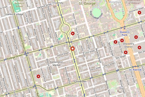 Map showing Mother's Dumplings in Toronto