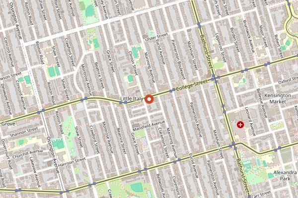 Map showing Dish Cooking Studio in Toronto