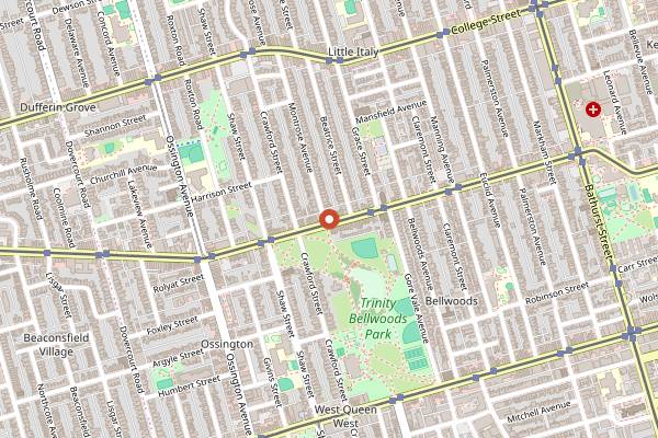 Map showing Le Dolci Culinary Classroom in Toronto
