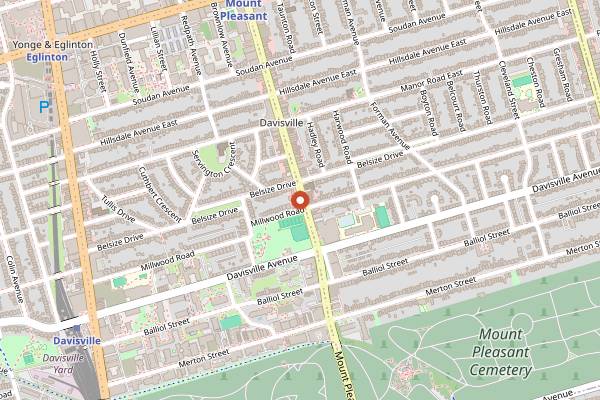 Map showing The Chef Upstairs in Toronto