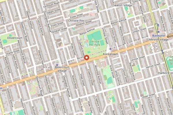 Map showing Banjara Indian Cuisine in Toronto