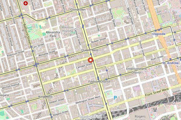 Map showing Kupfert and Kim in Toronto