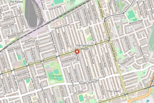 Map showing Lahore Tikka House in Toronto