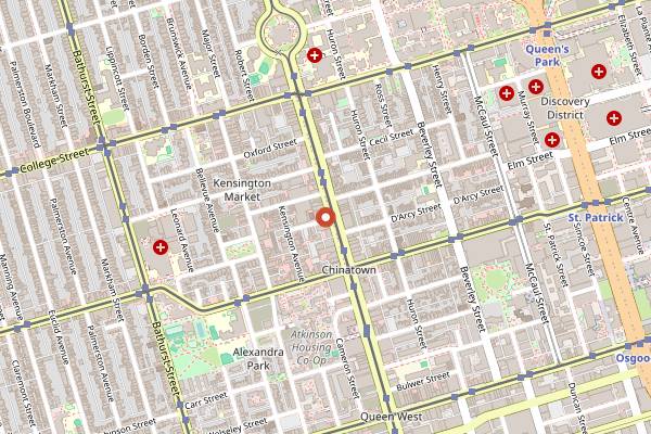 Map showing Pho Hung in Toronto