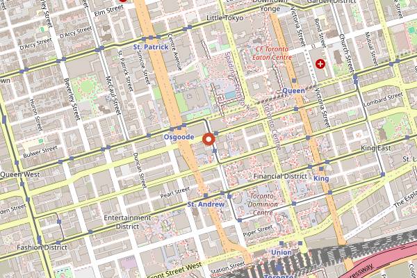 Map showing Rosalinda in Toronto