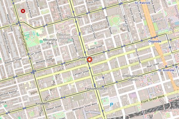 Map showing Alo in Toronto