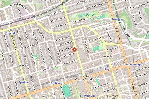 Map showing Sushi Masaki Saito in Toronto