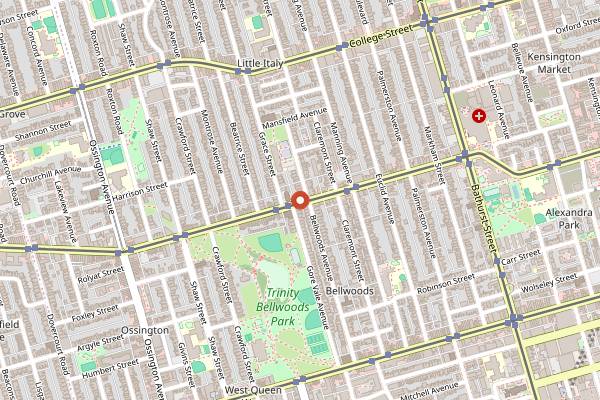Map showing Rhum Corner in Toronto