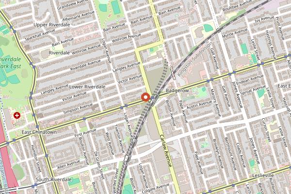 Map showing The Real Jerk in Toronto