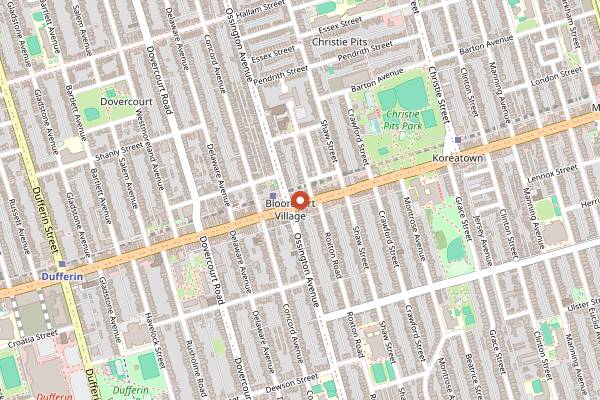 Map showing Civil Liberties in Toronto