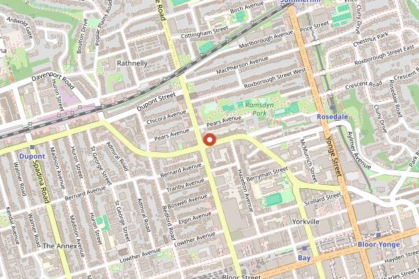 Map showing Joso's in Toronto
