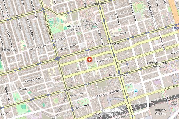 Map showing Lee Restaurant in Toronto