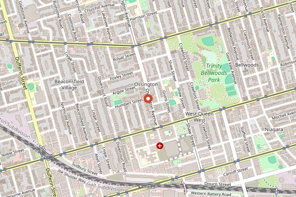 Map showing Mamakas Taverna in Toronto