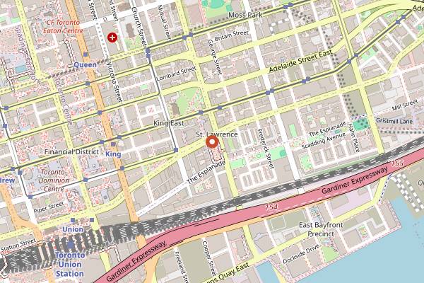 Map showing Carousel Bakery in Toronto
