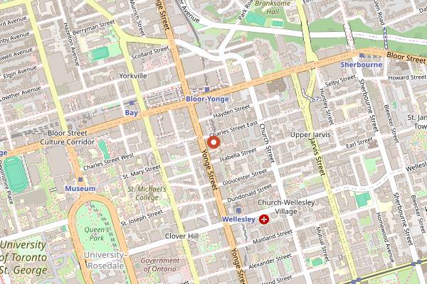 Map showing Constantine in Toronto