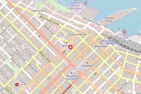Map showing WA-Bagel in Vancouver