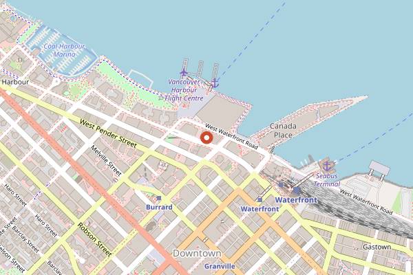 Map showing Botanist Bar in Vancouver