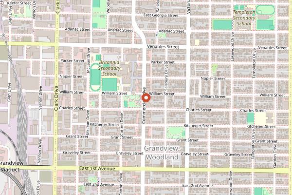 Map showing Havana in Vancouver