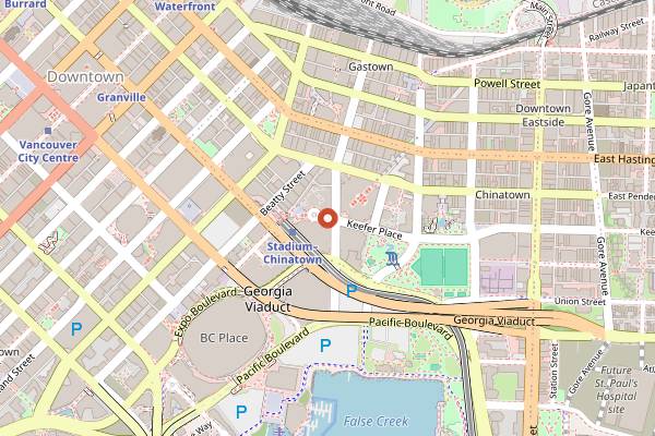 Map showing Juniper Kitchen & Bar in Vancouver