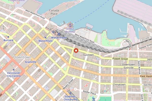 Map showing Pourhouse in Vancouver