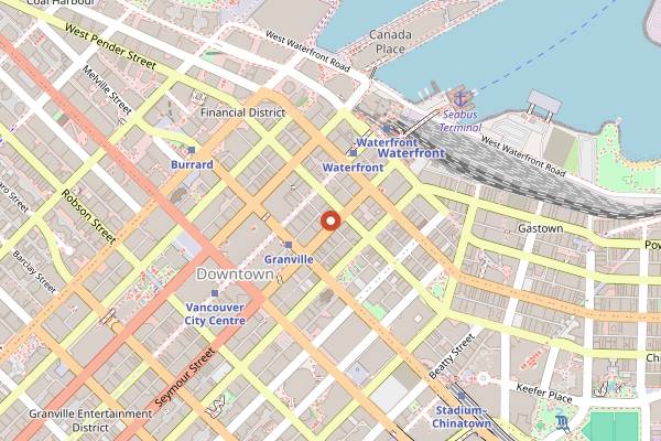 Map showing The 515 Bar in Vancouver