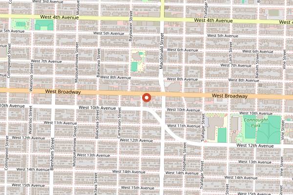 Map showing The Painted Ship in Vancouver
