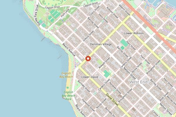 Map showing Cafe Portrait in Vancouver