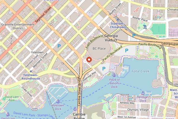 Map showing Honey Salt in Vancouver
