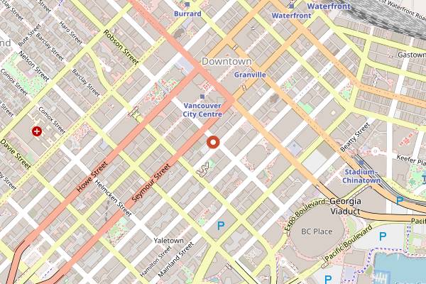Map showing Japadog in Vancouver