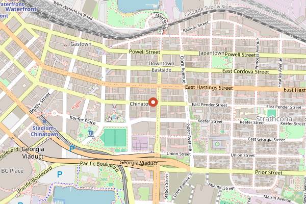 Map showing Pizza Coming Soon in Vancouver