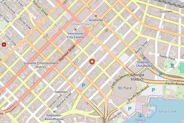 Map showing Straight Brooklyn Pizza in Vancouver