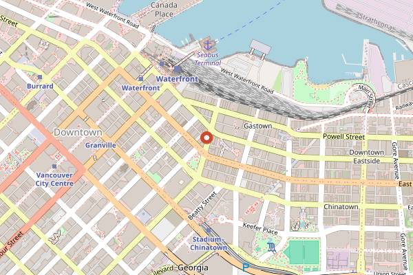 Map showing Revolver in Vancouver