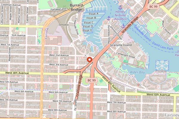 Map showing Afghan Horsemen Restaurant in Vancouver