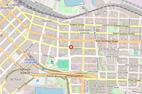 Map showing Bestie in Vancouver