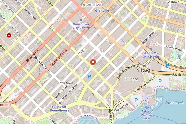 Map showing Lupo in Vancouver