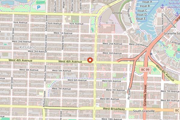 Map showing Ramen Danbo in Vancouver