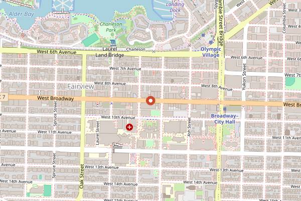 Map showing Pallet Coffee Roasters in Vancouver