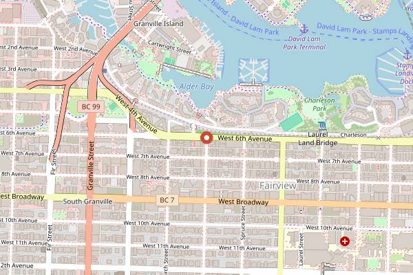 Map showing Cook Culture Cooking Classes in Vancouver