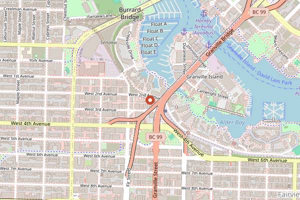 Map showing Afghan Horsemen Restaurant in Vancouver